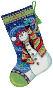 Dimensions Needlepoint Kit - Christmas Stocking Happy Snowman