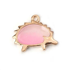 Craft material and supply: Enamel Charms - Hedgehogs