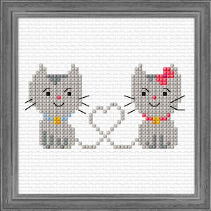 CraftCo Cross-stitch kit for children - Kitty Love