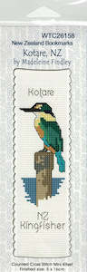 CraftCo Cross-stitch bookmark kit - Kotare, the New Zealand Kingfisher