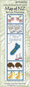 CraftCo Cross-stitch bookmark kit - Map of NZ