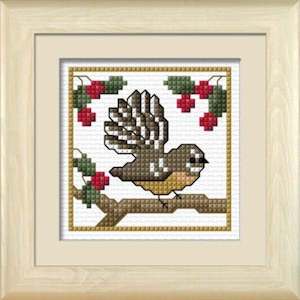 CraftCo Cross-stitch kit - Pikakawa, the Fantail