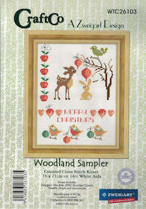 CraftCo Cross-stitch kit - Christmas Woodland Sampler