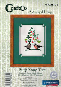 CraftCo Cross-stitch kit -  Birds by the Christmas Tree