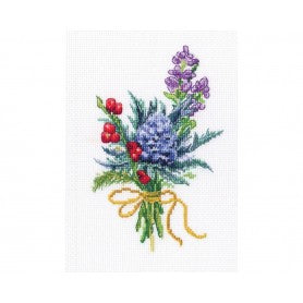 Craft material and supply: RTO Cross Stitch Kit - Forest Buttonholes Purple