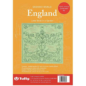 Craft material and supply: Sashiko - Tulip Sashiko World Kit - England Little Birds in a Garden