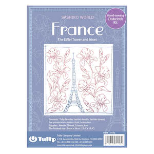 Sashiko - Tulip Sashiko World Kit - France Eiffel Tower & Irises