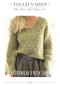 Craft material and supply: Touch Knitting Pattern - 147 Drybread V-Neck Mohair Jumper in 12-Ply Brushed Yarn