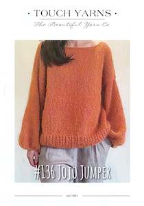 Craft material and supply: Touch Knitting Pattern - 136 JoJo Mohair Jumper in 12-Ply Brushed Yarn