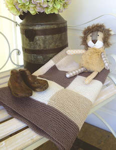 Craft material and supply: Touch Knitting Pattern 45 - Patchwork Baby Blanket in 8-ply / DK