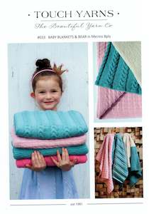 Craft material and supply: Touch Knitting Pattern 33 - Baby Blanket and Teddy in 8-ply / Merino