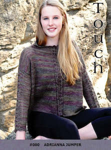 Craft material and supply: Touch Knitting Pattern 80 - Ladies Adrianna Jumper in 2-ply / Lace-weight