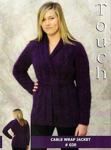 Craft material and supply: Touch Knitting Pattern 30 - Ladies Cable Wrap Jacket in 12-ply brushed Mohair