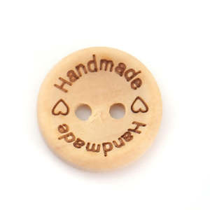 Buttons - Wooden "Handmade" 15mm ( 5/8") Dia.