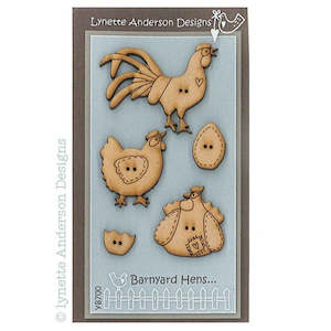 Buttons - Lynette Anderson Barnyard Chooks Button Set