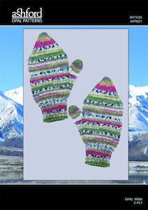 Craft material and supply: Opal Yarn pattern - Mittens