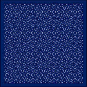 Daruma - Pre-printed Sashiko Fabric in Mountain Range design on Indigo Background