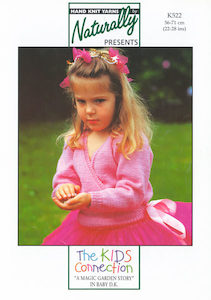 Craft material and supply: Naturally Knitting Pattern K522 - Girls Ballet Wrap-around in 8-ply / DK