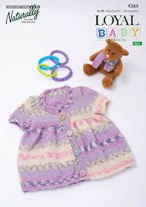 Naturally Knitting Pattern K365 - Baby's Short Sleeved Dress in 4-ply / Fin…