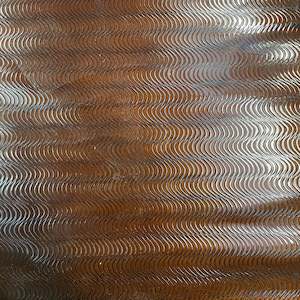 Embossed Wave Print Cow Side | Brown | 1.0mm | 12 sq.ft | $105 ea.