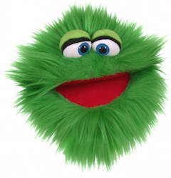 Fluff Green 20cm Hand Puppet (code 221)