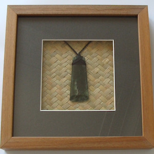 Framed Pounamu Greenstone Toki