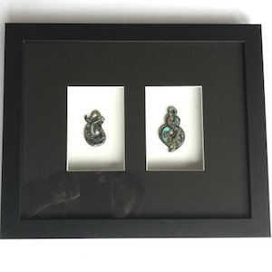 Framed Paua Maori Hook & Twist