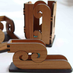 Gift: Business Card Holders NZ Rimu & Paua