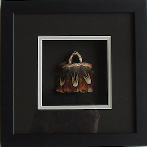 Exquisite Framed Feather Kete Basket - Single