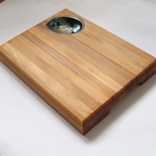 Rimu Board with inset Paua Shell bowl