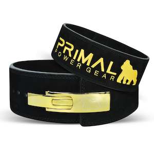 Lever Belt Black With Gold