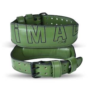 Health supplement: Military Green Embroidered leather belt (NEW)