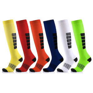 Personal Care: 6 Pairs Knee-High Compression Socks Sports Stockings