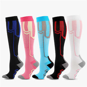 Personal Care: 5 Pairs Knee-High Compression Socks Sports Stockings