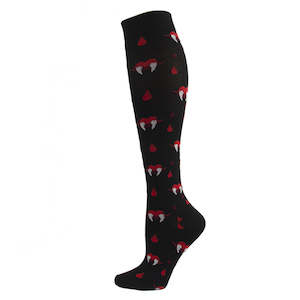 Personal Care: Knee-High Compression Socks Bat Tooth Pattern Sports Nylon Stockings