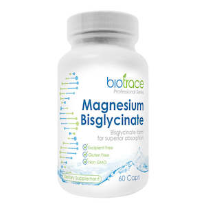 Vitamins Supplements: BioTrace Magnesium Bisglycinate 60 Caps