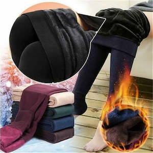 Womens Warm Fleece Lined Leggings Winter Hight Waist Tights Velvet Thermal Pants