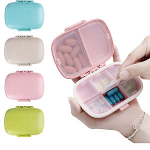 8 Compartments Travel Pill Organizer Pill Box