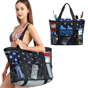 Mesh Beach Bag Oversized Beach Tote Toy Bag