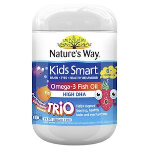 Nature's Way Kids Smart Omega-3 Fish Oil High DHA Trio 180s