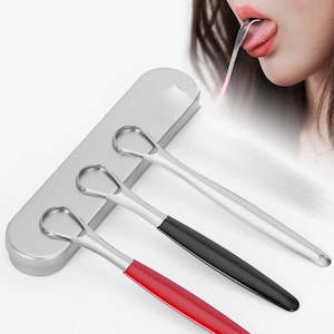 Oral Care 1: Stainless Steel Tongue Scraper Cleaners with Carry Case