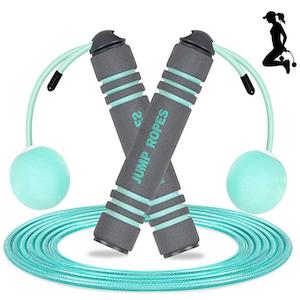 2 In 1 Ropeless and Corded Speed Skipping Jump Rope Indoor Outdoor