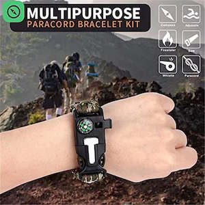 Outdoor Gears: Multi-Function Bracelets Outdoor Survival Whistle Compass