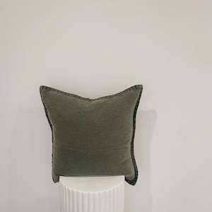 Gift: 100% Belgium Linen Vintage Washed Cushion | Pine