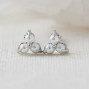 Birthstone Studs | June | Silver