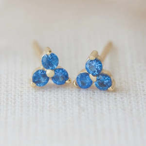 Birthstone Studs | September | Gold