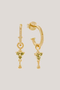 Birthstone Hoops | August | Gold