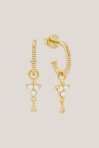 Gift: Birthstone Hoops | June | Gold