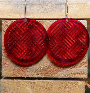 Design services: Earrings Red, Taki Tahi Circle