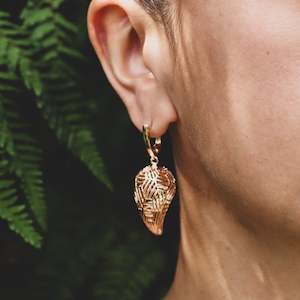 Earrings Metal (Rose Gold), Ngutu Manu